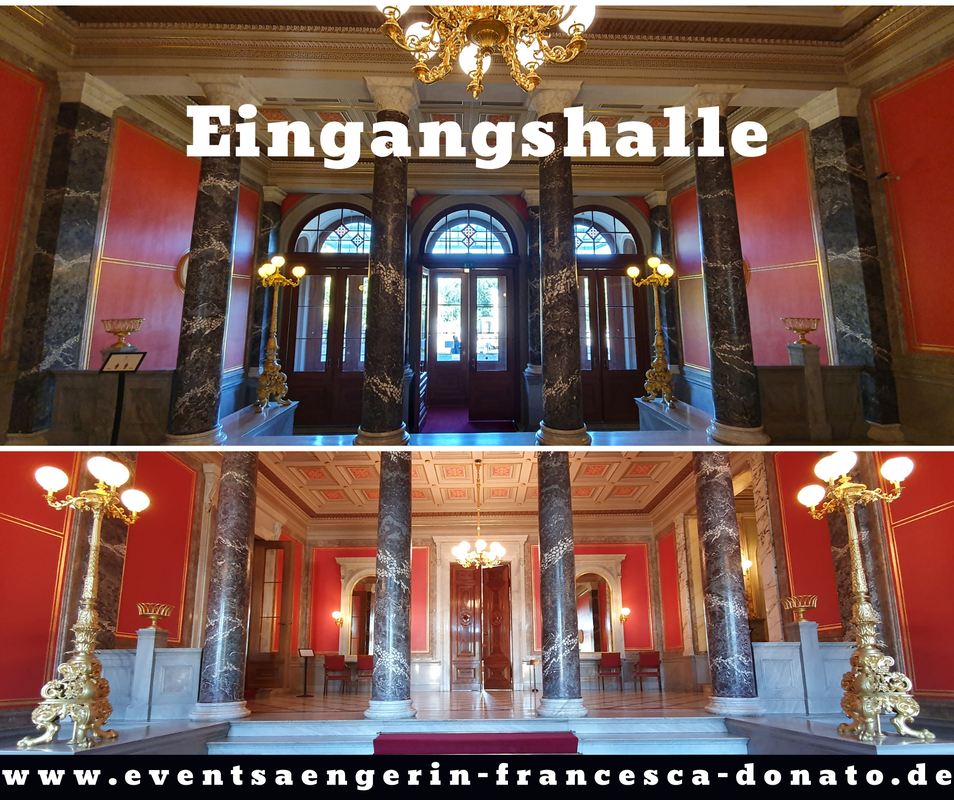 die Eingangshalle vom Schloss Albrechtsberg